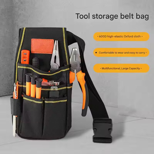 Sacs banane multiples en polyester imperméable avec sangle réglable, fermeture à boucle, système de fixation rapide, ceinture à outils personnalisable OEM/ODM - Product Image 5
