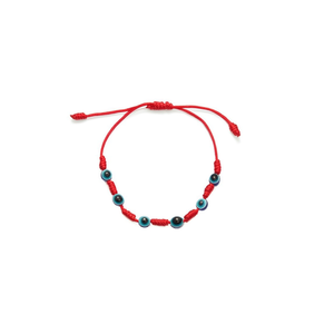 Angelina Six Eyes Bracelet Red String <b>Blue</b> <b>Beads</b> Adjustable Unisex Fashion Jewelry - Product Image 1