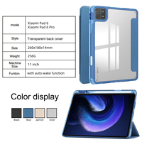 Housse de protection en cuir transparente à trois volets pour Xiaomi Redmi Pad 10.6 housse de protection intelligente pour Xiaomi pad6/pad6 pro