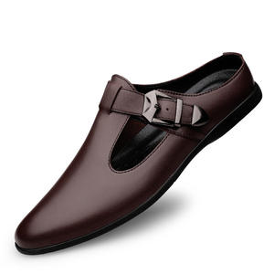Scarpe Estive da Uomo in Pelle Traforata con Suola Morbida, Design Slip-On a Mezza Calza, Ideali per la Stagione Autunnale - Product Image 6
