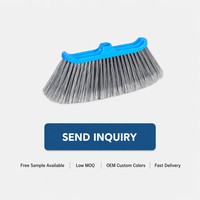 Tête de balai de rechange avec poils en PET à dents larges, embout universel fileté, pour nettoyage des sols, couleurs personnalisées OEM