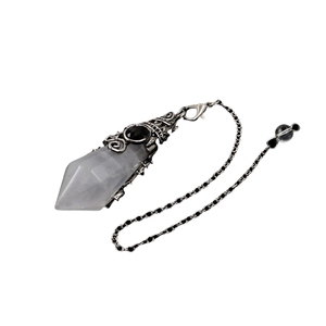 Cuivre argent rétro à motifs cristal pierre horloge pendule chaîne or pour fête cadeau sorcellerie Divination hypnothérapie outil - Product Image 4