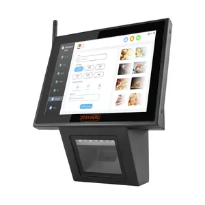 10 pollici a parete Windows Android Tablet Pos terminale 2d Scanner di codici a barre prezzo Checker per supermercato