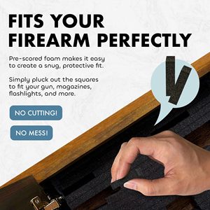 Gabinete de Almacenamiento Oculto con Bandera Americana Tallada a <span class=keywords><strong>Mano</strong></span>, Caja Fuerte de Pared de Madera para Armas de Fuego con Interior de Espuma, Decoración de Pared - Product Image 6