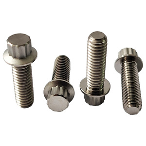 Tornillos de cubo de rueda de aleación de titanio GR5 con brida hexagonal de alta resistencia M6x28mm, tornillos de 12 puntos para llantas divididas, para fijación automotriz - Product Image 3
