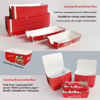 Cajas de Papel Rectangulares Desechables Resistentes al Aceite (grandes/medianas/pequeñas) con Tapas, Ideales para Pollo Frito, Huevos, Waffles y Brochetas