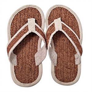 Tongs en fibre de coco naturelle, fabriquées à la main, écologiques, durables, résistantes aux intempéries, sandales de plage intérieures/extérieures - Product Image 1