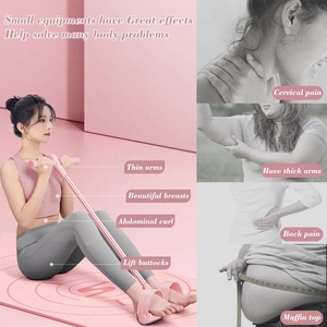 Pedales de Silicona Antideslizantes para Uso Doméstico, Juego de 3 Bandas de Resistencia con Cuerda Elástica de 4 Tubos, Portátiles para Entrenamiento Corporal - Product Image 2