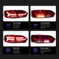 Conjunto de Luces Traseras LED Estilo A6L de XUNBAI, 12V para VW Jetta MK6 Sagitar 2011-2014, Señal de Giro Secuencial, Freno, Conexión Plug & Play