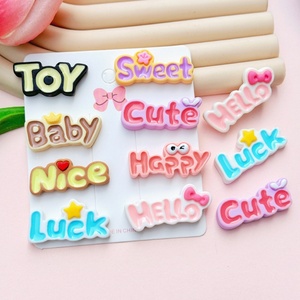 Mixed Bright Color Alphabet Resin Eco-friendly Painted Charms Handmade DIY Flatback Cabochons Phone Case Shoe Clips <strong>Hair</strong> Craft - Product Image 2