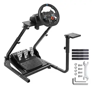 Simulador de carro de condução, suporte de montagem de volante para jogo, direção ajustável, simulador de corrida, suporte de roda, imperdível, venda