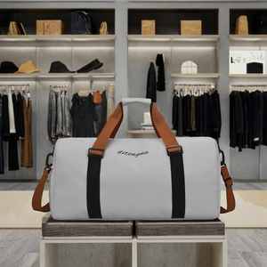 Sac de voyage en polyester grande capacité, tendance, avec fermeture éclair, imperméable, pour sport et gym, avec bandoulière et séparation humide/sec - Product Image 3