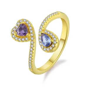 YL Jewelry 18K Gold Plated Women Open Rings Fine Jewelry Custom Designer Sterling 925 Silver Rings Wholesale