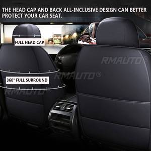 Funda de Asiento de Coche de 5 Plazas, de Cuero PU, Juego Completo con Reposacabezas y Almohada Lumbar, Universal 5D para SUV, Camioneta y Automóvil - Product Image 4