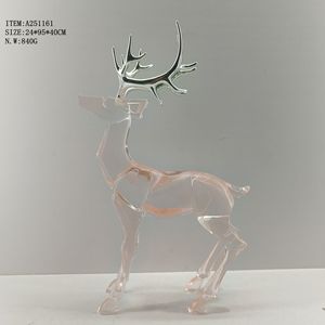 Escultura Moderna de Ciervo y Hada de Cristal, Estatua de Acrílico Grabada, Adornos Navideños para Fines Decorativos - Product Image 6