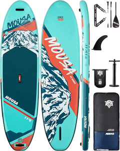 E-SUP 11'6 planche à pagaie <span class=keywords><strong>gonflable</strong></span> tout autour capacité de <span class=keywords><strong>2</strong></span> + 1 <span class=keywords><strong>personnes</strong></span> point de chute pour accessoire de paddleboard familial océan - Product Image 1