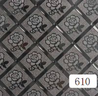 Design-Fensterfolie 3D Glitzer-Muster Schwarze Glasaufkleber Mattierte Dekorative Glasfolien
