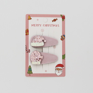Árbol de Navidad hecho a mano muñeco de nieve cinta adornos lindo brillante respetuoso con el medio ambiente festivo pinzas para el cabello conjuntos para niños Año Nuevo - Product Image 6
