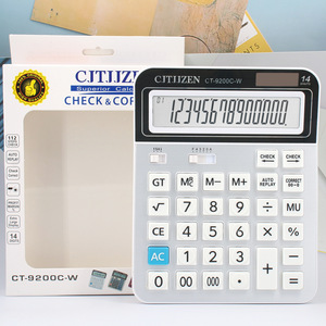 Calculadora de Pantalla Grande de 14 Dígitos Cjtjzen, Doble Alimentación Solar, para Oficina y Finanzas, Modelo Ct9200c - Product Image 2