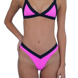 Conjunto de Bikini de Dos Piezas para Mujer, Color Personalizado, con Top Push-Up y Braguita de Tanga, Secado Rápido, Tela de Spandex/Poliéster - Product Image 5