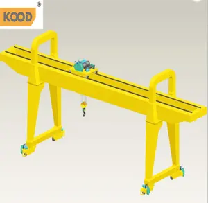 10 톤 16 유럽 스타일 싱글 거더 빔 12.5 15 톤 갠트리 크레인 오버 헤드 EOT 크레인 에 해변 작업장