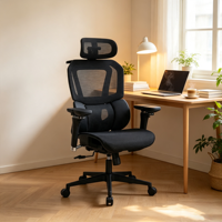 Chaise de bureau ergonomique pivotante en maille à hauteur réglable certifiée BIFMA pour hôtel, bureau, immeuble de bureaux, bureau à domicile, école