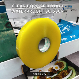 100M 250M 300M 500M Clear BOPP Cellotape Waterproof Pressure Sensitive <b>Cello</b> <b>Tape</b> Single Sided Acrylic for Carton Sealing - Product Image 2