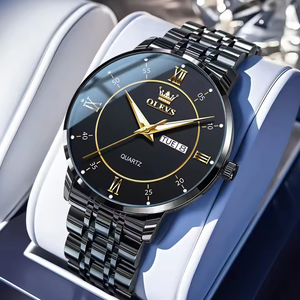 Jam Tangan Quartz Pria OLEVS 3680 Bisnis Diameter 40MM Tali Baja Tahan Karat Solid Tahan Air 30M Analog - Product Image 1