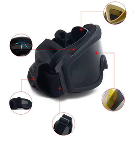 Gafas Deportivas Anti-Impacto para Exteriores, Protección UV400, Resistentes al Viento, con 3 Lentes Intercambiables para Ciclismo y Tiro - Product Image 5