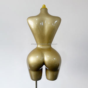 Groothandel L Maat Curvy Vrouwelijke Plus Size Mannequin Bbl Jurk Bovenlichaam Dummy Grote Billen Grote Borsten Fiberglass Verf Goud Mannequins - Product Image 5
