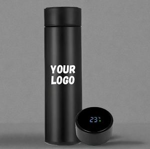 Promotion Business Gift Custom Printed Control Vacuum Orange Smart <b>Water</b> <b>Bottle</b> Logo - Product Image 1