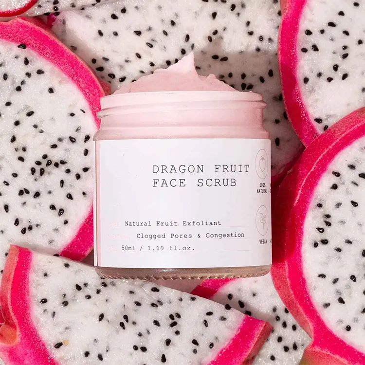 Private Label Groothandel Fabrikant Alle Natuurlijke Dragonfruit Pitaya Dragon Fruit Body Scrub