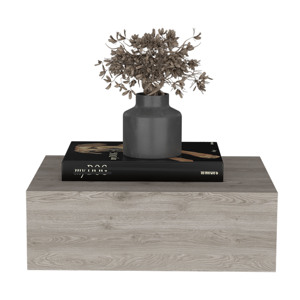Floating Nightstand 5"H Modern <b>Wall</b> Mounted <b>Bedside</b> Shelf With Drawer <b>Light</b> Gray - Product Image 5