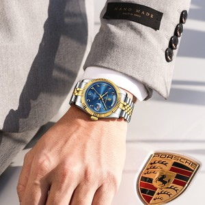 Montre de luxe pour homme Poedagar 845, montre de dressage pour affaires, acier inoxydable, étanche, quartz, <span class=keywords><strong>cadran</strong></span> à chiffres arabes, directement de l'usine - Product Image 2