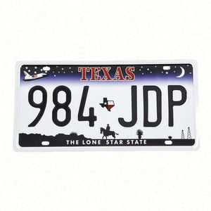 Nouvelle plaque d'immatriculation de voiture de collection en aluminium imprimé, plaqué or, gaufrée, de haute qualité, à prix abordable, modèle USA - Product Image 1