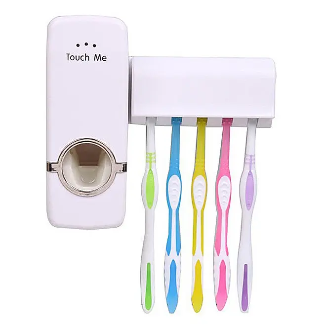 Soporte de plástico para cepillo de dientes, dispensador automático de pasta dental, 2022