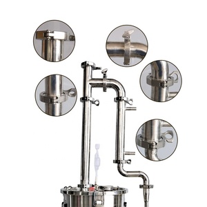 Mini équipement de brassage pour Gin, <span class=keywords><strong>20l</strong></span>, machine à eau distillée en acier inoxydable 304, distillateur d'alcool privé - Product Image 3