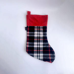 Новые рождественские украшения: красный и черный клетчатый фланелевый плюшевый Рождественский чулок с подвесным орнаментом, Подарочная сумка, сумка для конфет - Product Image 5