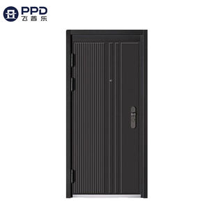 สูงแฟนซีสำเร็จรูปที่กำหนดเองหรูหราด้านหน้าทางเข้าประตูเหล็กการออกแบบป้องกันการโจรกรรมการรักษาความปลอดภัยประตูเหล็ก - Product Image 4