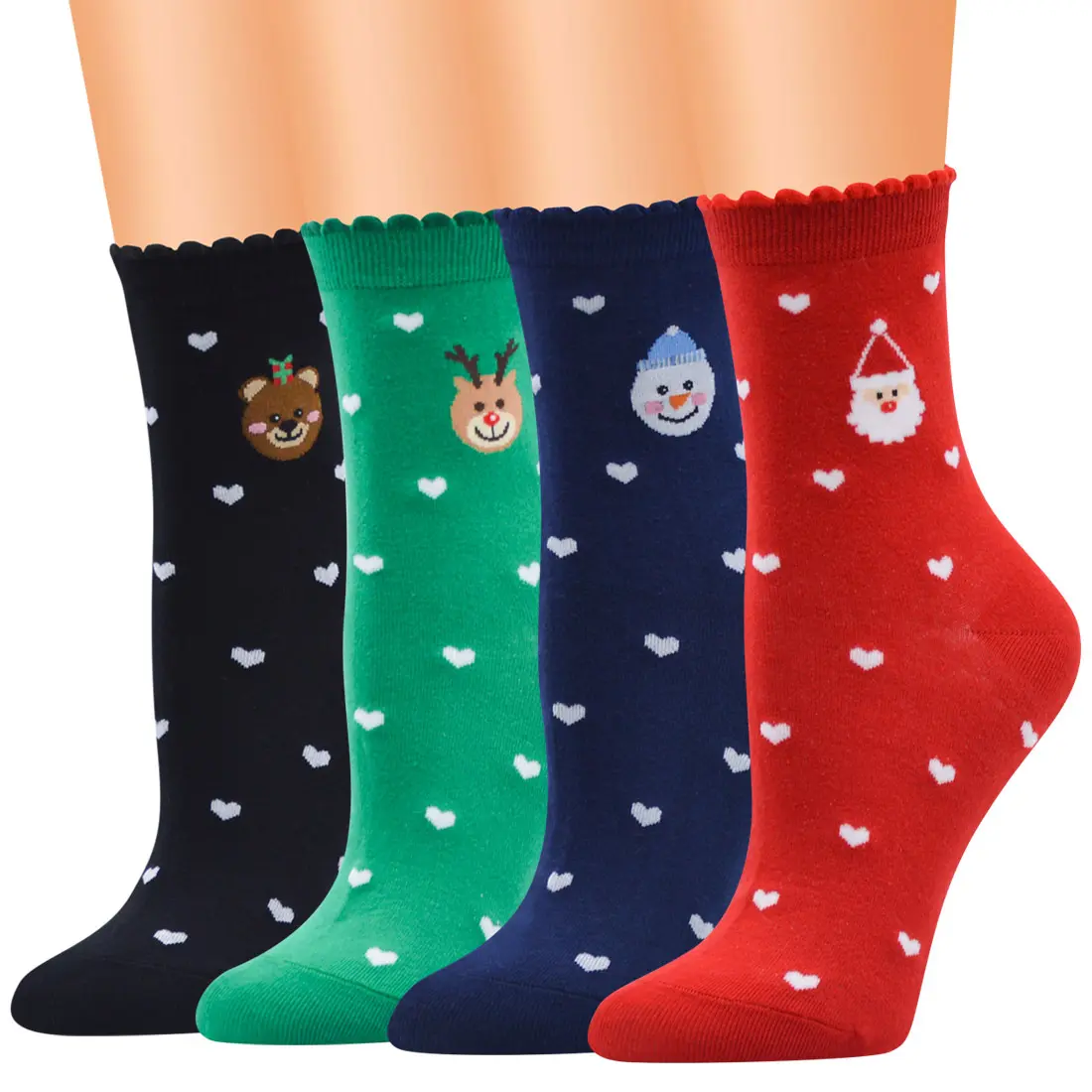Korean style funny Christmas socks personalized cotton socks wholesale