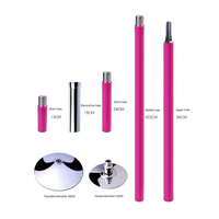 Rose Portable 45mm pour Spinning Dance Pole Acier Inoxydable Maison Exotique Stripper Pole avec Extension pour la Danse
