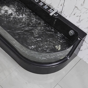 Moderne 1700 mm Lange Innen-Badezimmer-<span class=keywords><strong>Massage</strong></span>-Acryl-Badewanne mit Gehärtetem Glas - Product Image 5