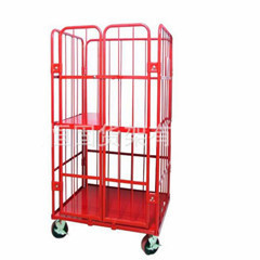 Bền Heavy-Duty kim loại cán lồng, có thể gập lại & tùy chỉnh Wire Mesh xe đẩy, kim loại lưu trữ 4 bánh xe cho siêu thị kho - Product Image 4