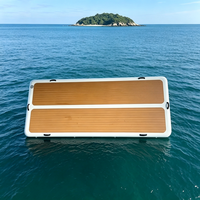 Plateforme flottante gonflable en PVC personnalisée avec une capacité de 1500 lb pour 5 à 10 passagers, yacht aquatique portable