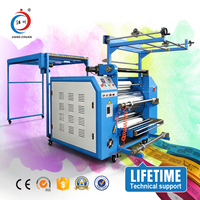 Machine de transfert thermique automatique Jiangchuan pour rubans et lanières, presse rotative à rouleaux pour sublimation textile