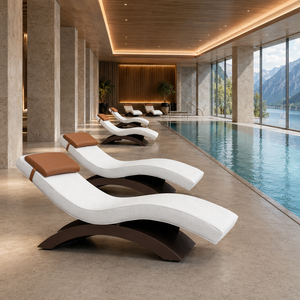Tumbona de Aluminio para Hotel y Spa, Resistente al Agua, para Exteriores, de Grado Comercial, Muebles para Hostelería ZYLC0035, Resort Hotel Spa - Product Image 1