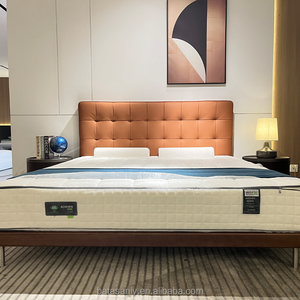 Casa camera da letto Set camera da letto moderna Design moderno <span class=keywords><strong>Deluxe</strong></span> letto matrimoniale in pelle letto appartamento Hotel letto - Product Image 4