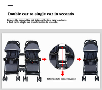Poussette tout-terrain pliable en un clic JXB à bas prix, robuste et à haute capacité de charge