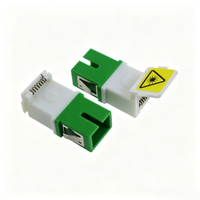 Adaptateur de fibre optique simplex FTTX SC APC/UPC à coupure automatique, adaptateur de fibre optique SC anti-laser avec obturateur latéral simple pour SC vers SC
