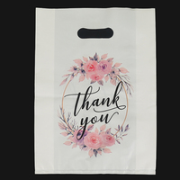 Sacs de remerciement personnalisés avec logo imprimé, sacs de courses en plastique colorés à poignée découpée pour boutiques, cadeaux, vêtements et vente au détail